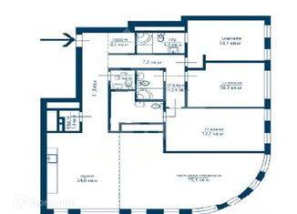Продам 4-комнатную квартиру, 146 м2, Москва, Саввинская набережная, 13, метро Киевская