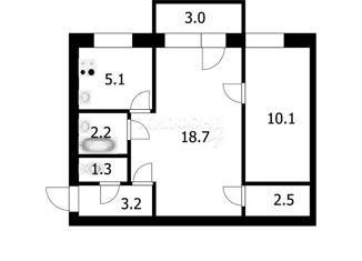 Продается 2-комнатная квартира, 43.1 м2, Новосибирск, улица Мичурина, 23, метро Маршала Покрышкина