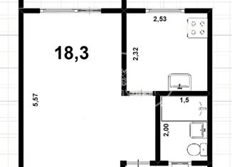 1-ком. квартира на продажу, 30.3 м2, Москва, Усачёва улица, 38, район Хамовники