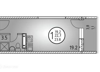 Продается квартира студия, 23.8 м2, Ростов-на-Дону, улица Нансена, 103/1/6, ЖК Звезда Столицы