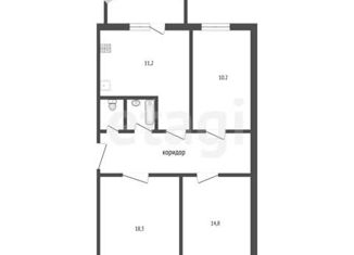 Продаю 3-комнатную квартиру, 67.8 м2, поселок городского типа Разумное, Юбилейная улица, 16