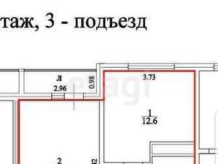 1-ком. квартира на продажу, 38.2 м2, Ульяновск, ЖК Ультраград, Юго-западная улица, 14