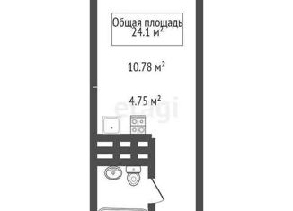 Продается квартира студия, 24.01 м2, Новосибирск, жилой комплекс Авиатор, 1-1, ЖК Авиатор
