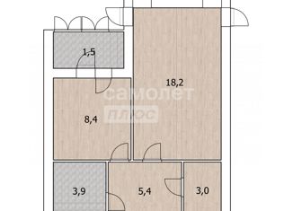 Продам 1-комнатную квартиру, 40.4 м2, Уфа, Таганайская улица, 2, ЖК Сосны