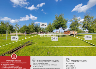 Продается участок, 12 сот., деревня Волосово, Центральная улица, 22