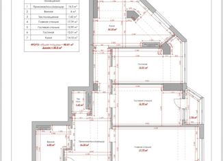 Трехкомнатная квартира на продажу, 80.81 м2, Севастополь, улица Александра Маринеско, 1Бк2, ЖК Гагаринские Высотки