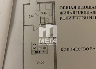 Продается квартира студия, 31.4 м2, Санкт-Петербург, метро Пионерская, Богатырский проспект, 2А