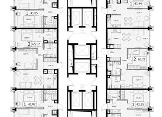 Продажа однокомнатной квартиры, 43.7 м2, Москва, ЖК Мод