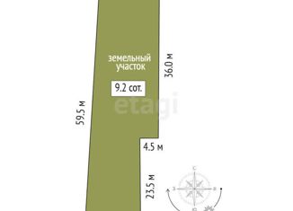 Продажа участка, 9.2 сот., СНТ Луговое, Грушевая улица, 21