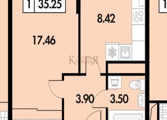 Продам 1-ком. квартиру, 35 м2, село Дядьково, Зелёная улица, 29
