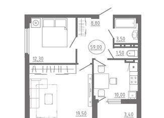 Продаю 2-комнатную квартиру, 59 м2, Орловская область, Раздольная улица, 29