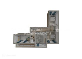 Продажа трехкомнатной квартиры, 82.4 м2, Рязань, Большая улица, 106, район Дашково-Песочня