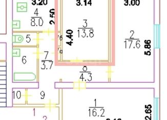 Продаю комнату, 64 м2, Москва, Рязанский проспект, 41/2, станция Плющево