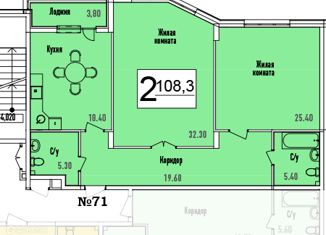 Продается 3-комнатная квартира, 108.3 м2, деревня Сосенки, Ясеневая улица, 9