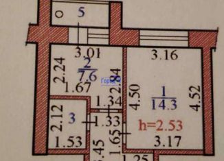 Продаю 1-ком. квартиру, 33.2 м2, Чебоксары, улица Розы Люксембург, 8к1, ЖК Альгешево-1