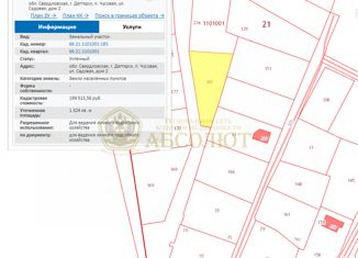 Продажа участка, 13 сот., Ревда, Садовая улица