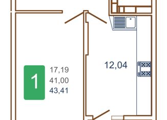 Продаю 1-комнатную квартиру, 45.2 м2, Краснодар, улица Кирилла Россинского, 3/1, улица Кирилла Россинского