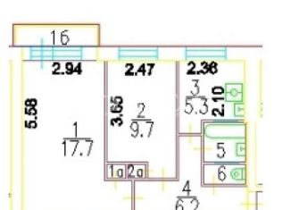 Продажа 2-комнатной квартиры, 43 м2, Москва, Федоскинская улица, 2, Федоскинская улица