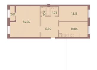 Продается 2-комнатная квартира, 95.1 м2, Санкт-Петербург, Петровский проспект, 9, метро Крестовский остров