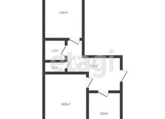 Продается двухкомнатная квартира, 52.5 м2, Краснодар, Передовая улица, 80, микрорайон Круглик