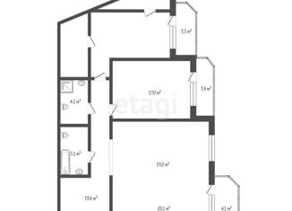 Продаю 3-комнатную квартиру, 110 м2, Тюмень, Центральный округ, Харьковская улица, 59/4