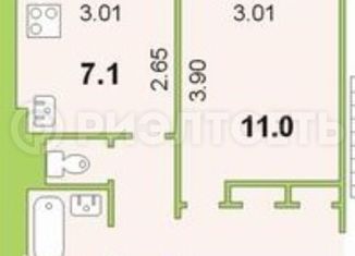 Продажа 1-комнатной квартиры, 30.5 м2, Мурманск, Молодёжная улица, 19, Ленинский округ