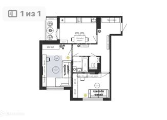 Продаю двухкомнатную квартиру, 60.3 м2, Воронеж, ЖК Грин Парк, Московский проспект, 197