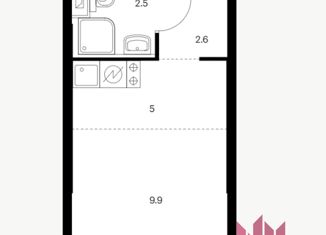Продается квартира студия, 22.5 м2, посёлок Коммунарка, улица Александры Монаховой, 98к1