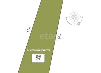 Участок на продажу, 10 сот., село Исетское, Подгорная улица