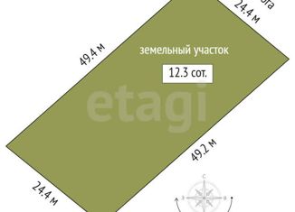 Продажа земельного участка, 12.3 сот., деревня Криводанова