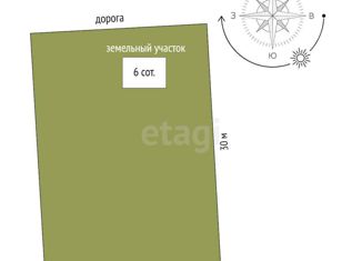 Продается земельный участок, 6 сот., Зелёновское сельское поселение
