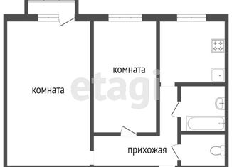 2-комнатная квартира на продажу, 50.9 м2, Красноярский край, Парашютная улица, 78А
