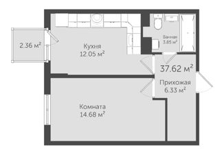 Продаю однокомнатную квартиру, 37.6 м2, Евпатория, улица 60 лет ВЛКСМ, 31к2