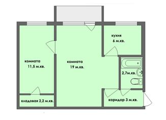 Сдам 2-комнатную квартиру, 44.2 м2, Ивановская область, проспект Строителей, 104