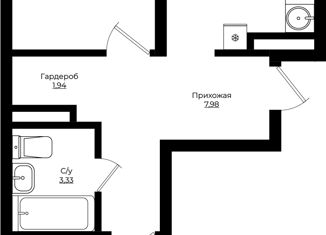 2-комнатная квартира на продажу, 57.18 м2, Краснодар, улица Володи Головатого, 313, улица Володи Головатого