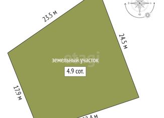Продам земельный участок, 4.9 сот., деревня Коняшина