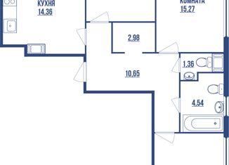 Продается трехкомнатная квартира, 77.29 м2, Санкт-Петербург, Студенческая улица, 14к1, метро Лесная