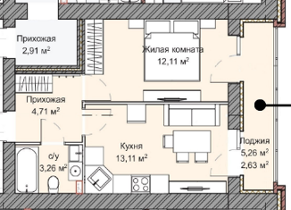 Продажа 1-комнатной квартиры, 36.2 м2, Киров, ЖК Северный, Березниковский переулок, 28