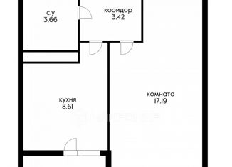 Продается однокомнатная квартира, 36 м2, Краснодар, Заполярная улица, 39к5