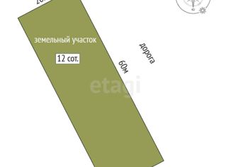 Продам земельный участок, 12 сот., село Семёновка, Крымская улица
