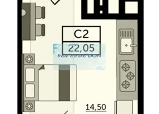 Продаю квартиру студию, 23 м2, Ростов-на-Дону, Раздорская улица, 2А, ЖК Грин Парк