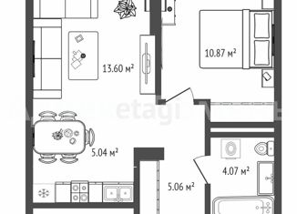 Продажа однокомнатной квартиры, 39 м2, Тюмень, улица Тимофея Чаркова, 87, ЖК Звёздный