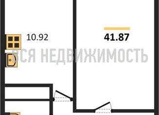 Продам 1-ком. квартиру, 41.87 м2, Воронеж, улица 9 Января, 233/40, ЖК Эверест