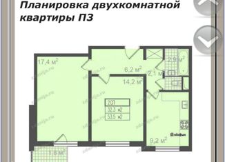Продажа 2-комнатной квартиры, 54.8 м2, Москва, улица Генерала Кузнецова, 18к2, улица Генерала Кузнецова