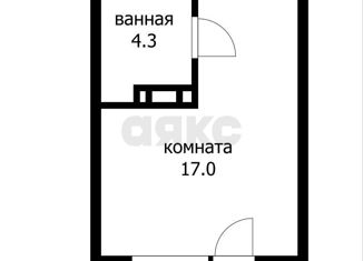 Квартира на продажу студия, 21 м2, Краснодар, улица Красных Партизан, 1/3к4, микрорайон Светлоград