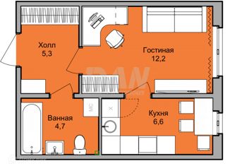 Продам 1-комнатную квартиру, 29 м2, Челябинск, проспект Ленина, 4Д, Тракторозаводский район