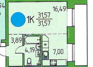 Продажа 1-комнатной квартиры, 31.57 м2, деревня Кисловка, улица Василия Кандинского, 1