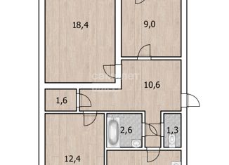 Продам 3-комнатную квартиру, 64.6 м2, Туапсе, улица Калараша, 16