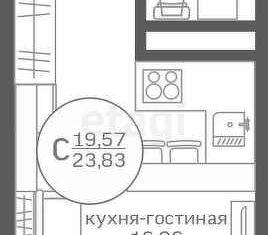 Продаю квартиру студию, 19.57 м2, деревня Патрушева