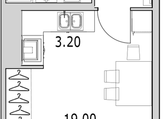 Продается 1-комнатная квартира, 29.6 м2, Санкт-Петербург, ЖК Байрон, улица Кустодиева, 5к1